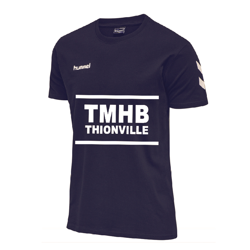 T-shirt coton « TMHB » Marine Femme